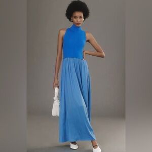 Anthropologie Vibrant Blue Maxi Dress